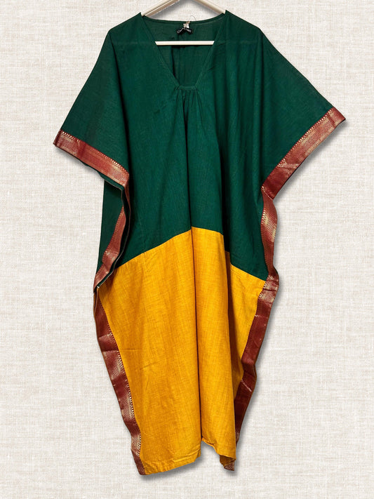 Yellow and Green Kaftan || 44' in length