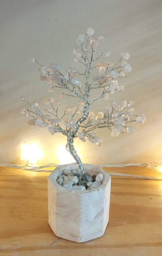 Handmade Harmony Rose Quartz Crystal Tree