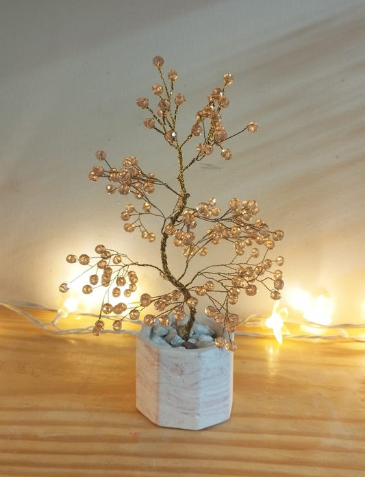 Handmade Sunshine Yellow Beaded Tree