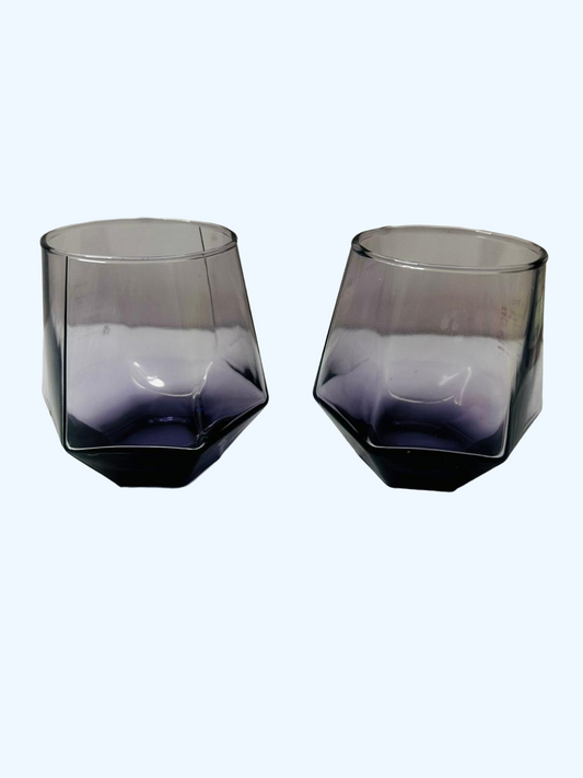 Violet Prism Glass (Set of 2)