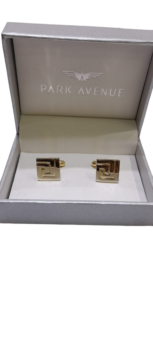 Golden Design Cufflinks by Park Avenue