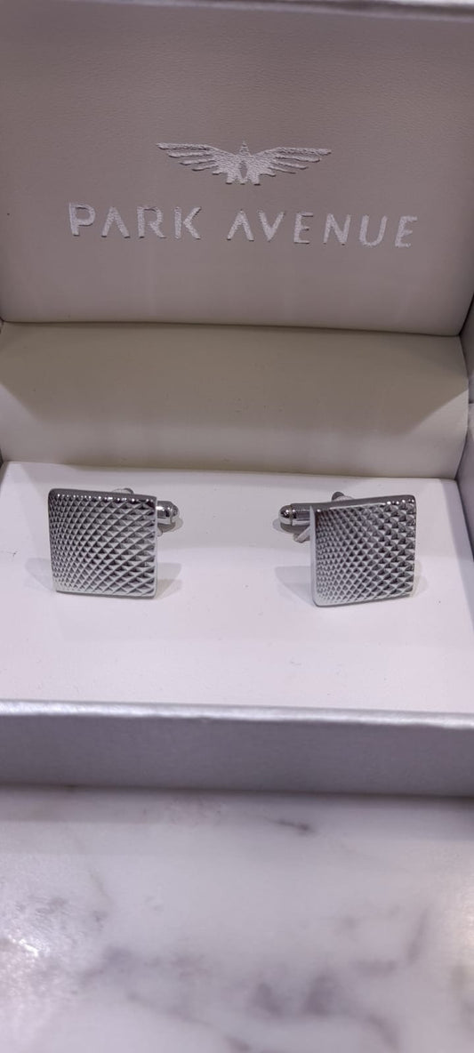 Silver Design Cufflinks by Park Avenue