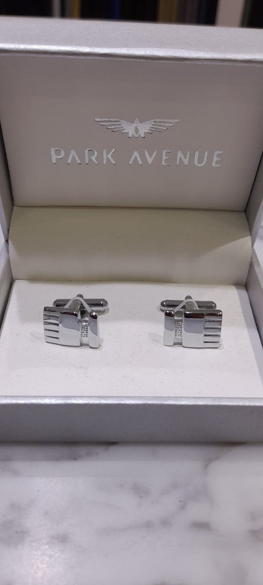 Silver Unique Design Cufflinks by Park Avenue